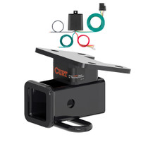 2023 - 2026 Audi Q4 e-tron Sportback With factory receiver Curt 2", Class 3 Trailer Tow Hitch + 4-flat Wiring Kit 13489