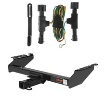 1992 - 1996 Ford Bronco Excluding factory receiver Curt 2", Class 4 Trailer Tow Hitch + 4-flat Wiring Kit 14001