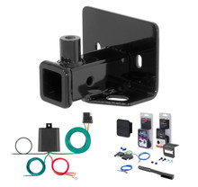 2010 Dodge Dakota Curt 2" Class 3 Trailer Tow Hitch + 5-Flat Wiring Kit Tow Boat/Utility Trailer with Surge Brakes 13229