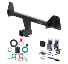 2022 - 2026 Toyota Corolla Cross, w/o LED Taillights Curt 2" Class 3 Trailer Tow Hitch + 5-Flat Wiring Kit Tow Boat/Utility Trailer with Surge Brakes 11637