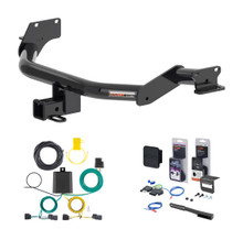 2023 - 2025 Kia Telluride, Excluding LX or S Curt 2" Class 3 Trailer Tow Hitch + 5-Flat Wiring Kit Tow Boat/Utility Trailer with Surge Brakes 13420