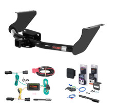 2011 - 2018 RAM ProMaster City Excluding factory receiver Curt 2" Class 3 Trailer Tow Hitch + 5-Flat Wiring Kit Tow Boat/Utility Trailer with Surge Brakes 13374