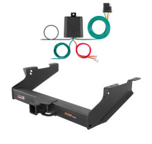 2011 - 2015 RAM 1500 Classic Excluding factory receiver Curt 2-1/2", Class 5 Trailer Tow Hitch + 4-flat Wiring Kit 15704