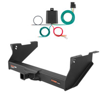 2011 - 2013 RAM 1500 Classic With or without factory receiver Curt 2", Class 5 Trailer Tow Hitch + 4-flat Wiring Kit 15409