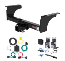 2011 - 2026 RAM 1500 Classic Cab & chassis Curt 2" Class 4 Trailer Tow Hitch + 5-Flat Wiring Kit Tow Boat/Utility Trailer with Surge Brakes 14070