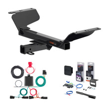 2025 - 2026 Chevrolet Equinox Excluding diesel Curt 2" Class 3 Trailer Tow Hitch + 5-Flat Wiring Kit Tow Boat/Utility Trailer with Surge Brakes 13439