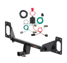 2022 - 2025 Honda Civic Sedan, excluding Hybrid or center exhaust Curt 1-1/4", Class 1 Trailer Tow Hitch + 4-flat Wiring Kit 11591