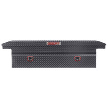 Weather Guard 121-6-04 Aluminum Saddle Tool Box, 11 Cu Ft, Full Low Profile, Gunmetal Gray, Tamper Resistant Lock