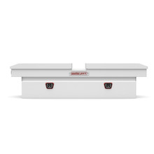 WEATHER GUARD 125-3-04 Gull Wing Cross Box, 71.5" x 20" x 17.88", Full Standard Truck Bed Toolbox, White/Black