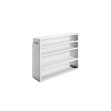Weather Guard 9452-3-01 Welded Steel Shelf Unit, 4 Shelves, 42"H x 51"W x 14"D, White Powder Coat Van Storage