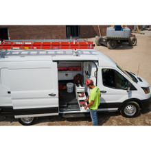 WEATHER GUARD 327-3 Aluminum Drawer Unit, 49" x 12.25" x 17.75", 75 lbs Capacity, White Van Storage System