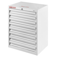 Weather Guard 9988-3-01 8 Drawer Van Storage Cabinet, 24"H x 18"W x 14"D, White Steel Floor Mount
