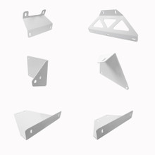 WEATHER GUARD 975205-3-01 Shelf Mounting Bracket Kit, 2" Depth, 10" Height, White Steel Powder Coat, Driver Side