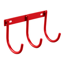 Weather Guard 9893-7-01 Three Hook Cord Tool Holder, 9" x 5.25" x 4.5", Red Powder Coat Steel, Van Storage