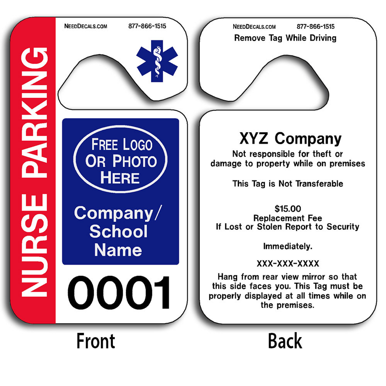 Parking Hang Tags Templates 50 @ $3.10 to 2,500 @ $0.42 Free Numbering & Backprinting parking-hang-tags-templates-50-3-10-to-2-500-0-42-free-numbering-backprinting