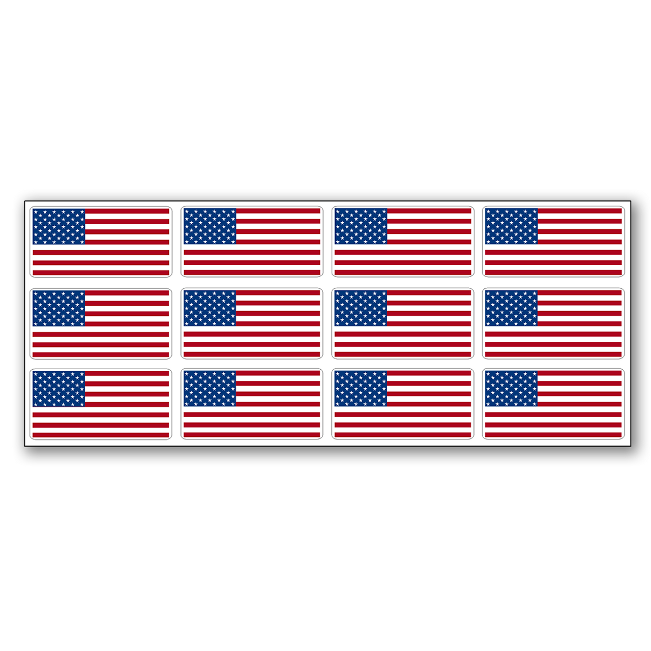 military american flag sticker