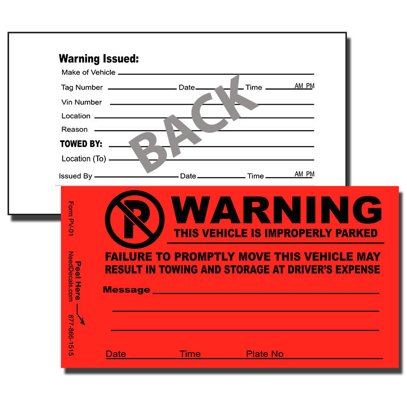 PV01 Parking Violation Notice