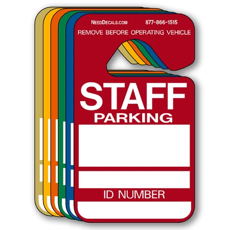 Staff Parking Hang Tag Permits - 25 Pack