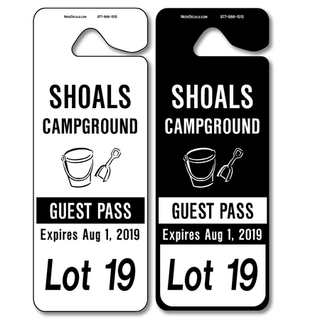 Giant Hanging Parking Permits allow endless design possibilities and project a professional image. Available in over 30 Stock Ink Colors or unlimited custom colors. These durable Parking Hang Tags are printed on heavy duty .035 inch material to give you the strongest parking permit available. Order today and get Free Setup, Free Numbering and Free Logo.