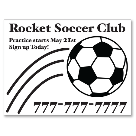 Corrugated Plastic Yard Signs 24" x 18" - 1 Color, 2 Sides