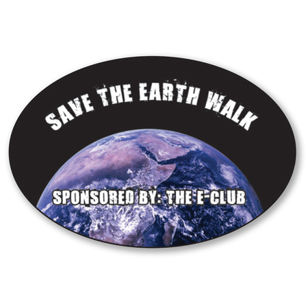 3" x 2" Full Color Custom Outdoor Oval Decals — Oval Save Earth