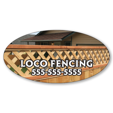 4" x 2" Full Color Custom Outdoor Oval Decals — Oval Loco