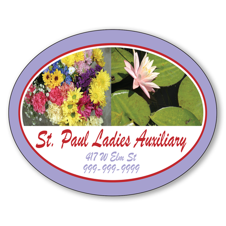 5" x 4" Euro Style Custom Oval Outdoor Decals