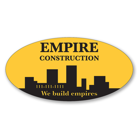 6" x 3" Euro Style Custom Oval Outdoor Decals