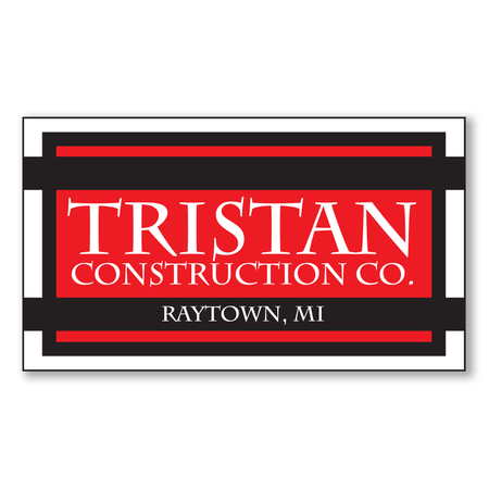 3" X 2" ONE Color Square Cornered Decals