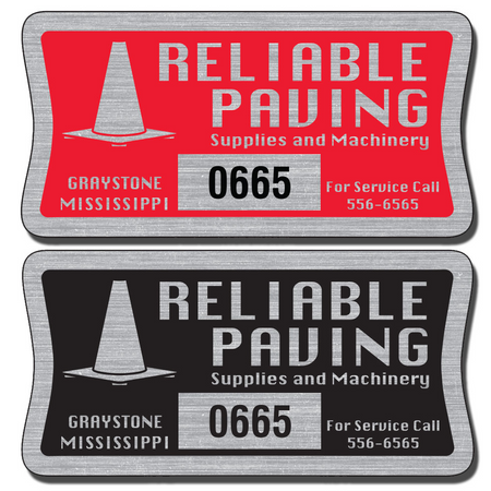 Numbered Asset Tag Stickers allow endless design possibilities and project a professional image.