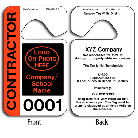 4-Color Process Custom Parking Hangers allow endless design possibilities and project a professional image. These durable Custom Parking Hangers are UV laminated front and back to give you the strongest parking permit available