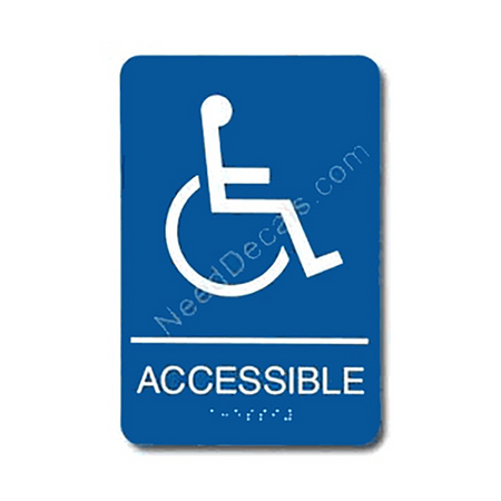 09001 Accesible Sign Braille ADA - Inventory Reduction Sale