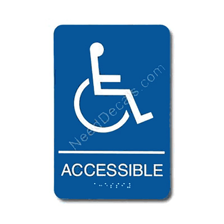 09001 Accesible Sign Braille ADA - Inventory Reduction Sale