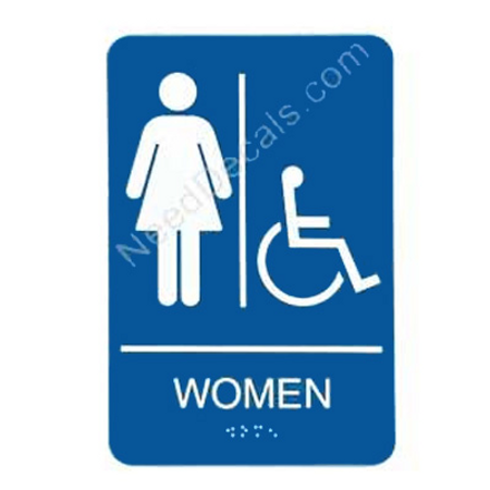 09005 Women's Handi Rstrm Sign Braille - Inventory Reduction Sale