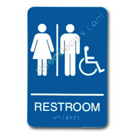 09007 Unisex Handi Rstrm Sign Braille - Inventory Reduction Sale