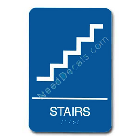 09011 Stairs Sign Braille ADA - Inventory Reduction Sale