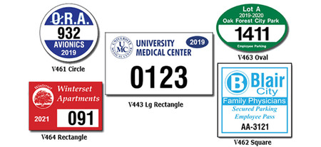 Car parking permits with back adhesive can be used on any outside surface of your vehicles, golf carts, boats or any outdoor equipment.