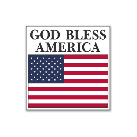 GOD Bless America Flag Stickers 2” x 2” - Roll of 100