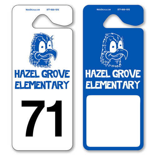 Large Number Hang Tags allow endless design possibilities and project a professional image. Available in over 30 Stock Ink Colors or unlimited custom colors. These durable Parking Hang Tags are printed on heavy duty .035 inch material to give you the strongest parking permit available. Order today and get Free Setup, Free Numbering and Free Logo.