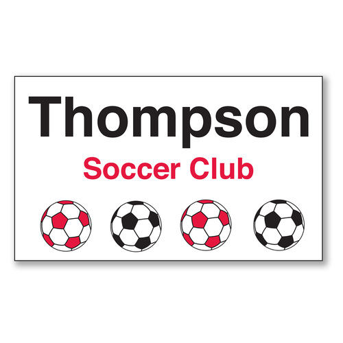 5" X 3" ONE Color Square Cornered Decals