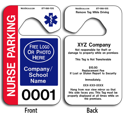 These durable Parking Hang Tags Templates are UV laminated front and back to give you the strongest parking permit available. Order today and get Free Numbering and Free Back Printing.