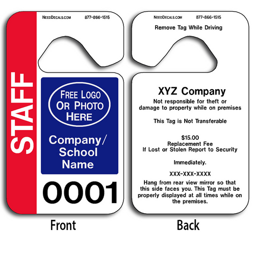 Customizable Stock Parking Hang Tags allow endless design possibilities and project a professional image.