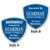 Blue 3 Pack - Security Alarm Stickers showing an alternate printed design example