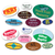 Medium Oval Roll Labels - TWO Color (Per 1,000) showing an alternate printed design example