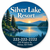 Five-inch round full-color custom decal featuring Silver Lake Resort promotional artwork