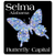 4" X 4" 4cp Rounded Corner Decals — Butterfly on Black
