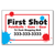 6" X 4" ONE Color Square Cornered Decals