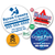 Mini Custom Round Labels - TWO Color (Per 1,000) showing an alternate printed design example