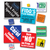 Larger Square Roll Labels - TWO Color (Per 1,000) showing an alternate printed design example