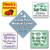 Two Color Square Roll Label Sticker Labels